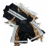 Fringe Boxing Walkout Suit Satin Zipper Vest Fringe Fight Shorts Muay Thai Competition Costume Unisex