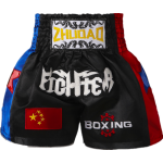 Side Panel Muay ThaiShorts Black and Red