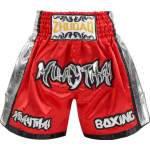 Side Panel Muay ThaiShorts Red and Gold