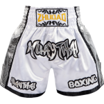 Side Panel Muay ThaiShorts White and Gold Side Panel Muay ThaiShorts White and Gold