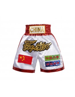 Side Panel Muay ThaiShorts Red and White