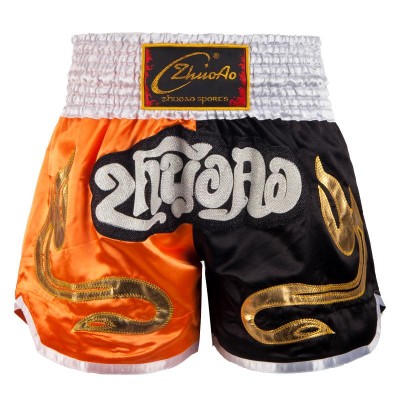 Classic Muay Thai Shorts Orange and Black