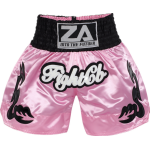 Classic Muay Thai Shorts Pink and Black Classic Muay Thai Shorts Pink and Black