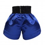 Contrast Inner  Hem Muay Thai Shorts Blue and Black