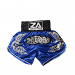 Contrast Inner  Hem Muay Thai Shorts Blue and Black