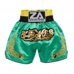 Contrast Inner Hem Muay Thai Shorts Green Contrast Inner Hem Muay Thai Shorts Green