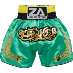 Contrast Inner Hem Muay Thai Shorts Green Contrast Inner Hem Muay Thai Shorts Green