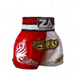 Contrast Inner Hem Muay Thai Shorts White and Red Contrast Inner Hem Muay Thai Shorts White and Red
