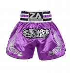 Contrast Inner Hem Muay Thai Shorts Purple Contrast Inner Hem Muay Thai Shorts Purple