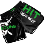Heat-Printed Muay Thai Shorts Black and Green