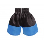 Heat-Printed Muay Thai Shorts Black and Blue Heat-Printed Muay Thai Shorts Black and Blue