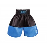Heat-Printed Muay Thai Shorts Black and Blue Heat-Printed Muay Thai Shorts Black and Blue