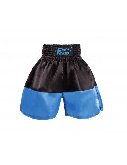 Heat-Printed Muay Thai Shorts Black and Blue