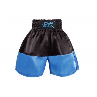 Heat-Printed Muay Thai Shorts Black and Blue