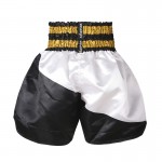 Heat-Printed Muay Thai Shorts Black and White Heat-Printed Muay Thai Shorts Black and White