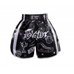 Heat-Printed Muay Thai Shorts Black Heat-Printed Muay Thai Shorts Black