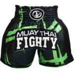 Heat-Printed Muay Thai Shorts Green and Black Heat-Printed Muay Thai Shorts Green and Black