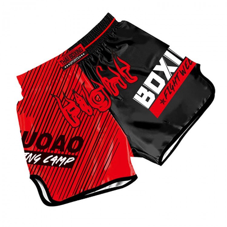 Heat-Printed Muay Thai Shorts Red