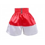 Heat-Printed Muay Thai Shorts Red and White Heat-Printed Muay Thai Shorts Red and White