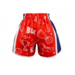 Heat-Printed Muay Thai Shorts Red