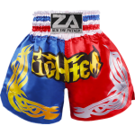 Heat-Printed Muay Thai Shorts Red and Blue Heat-Printed Muay Thai Shorts Red and Blue