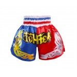 Heat-Printed Muay Thai Shorts Red and Blue Heat-Printed Muay Thai Shorts Red and Blue