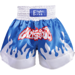 Heat-Printed Muay Thai Shorts Blue and Sliver Heat-Printed Muay Thai Shorts Blue and Sliver
