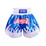 Heat-Printed Muay Thai Shorts Blue and Sliver Heat-Printed Muay Thai Shorts Blue and Sliver