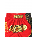 Heat-Printed Muay Thai Shorts Red and Gold Heat-Printed Muay Thai Shorts Red and Gold