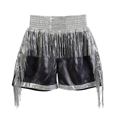 Tassel Shorts Grey with Sliver