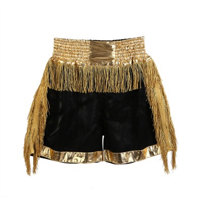 Tassel Shorts Black with Gold  
