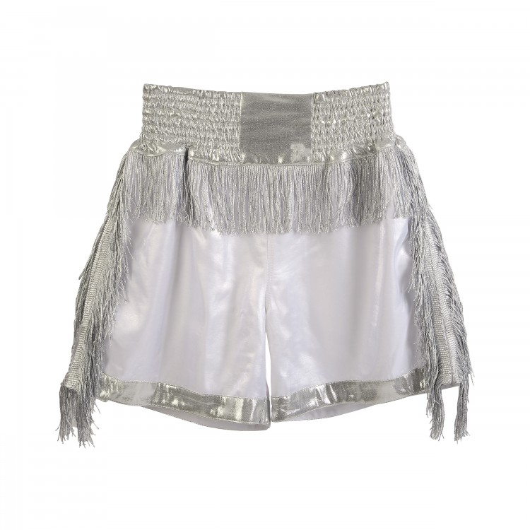Tassel Shorts White with Sliver Tassel Shorts White with Sliver
