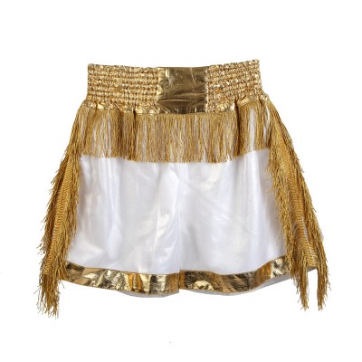 Tassel Shorts White with Gold  