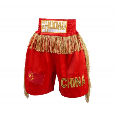 Tassel Shorts Red with Gold Tassel