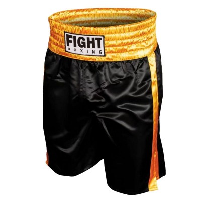 Customized Muay Thai Shorts Black and Gold Waist  