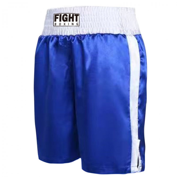 Customized Muay Thai Shorts Blue and White Waist Boxing Pants Customized Muay Thai Shorts Blue and White Waist Boxing Pants