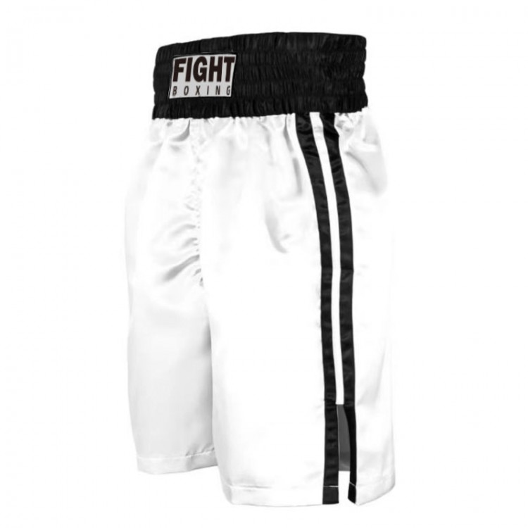 Customized Muay Thai Shorts White and Black Waist Boxing Pants Customized Muay Thai Shorts White and Black Waist Boxing Pants