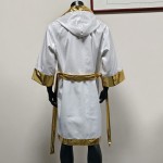 Boxing Robe White and Gold Boxing Robe White and Gold