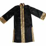 New Boxing Wrestling Fight Entrance Robe Black & Gold Shiny Satin Kickboxing MMA Ring Outfit New Boxing Wrestling Fight Entrance Robe Black & Gold Shiny Satin Kickboxing MMA Ring Outfit