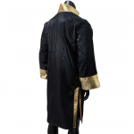 New Boxing Wrestling Fight Entrance Robe Black & Gold Shiny Satin Kickboxing MMA Ring Outfit New Boxing Wrestling Fight Entrance Robe Black & Gold Shiny Satin Kickboxing MMA Ring Outfit