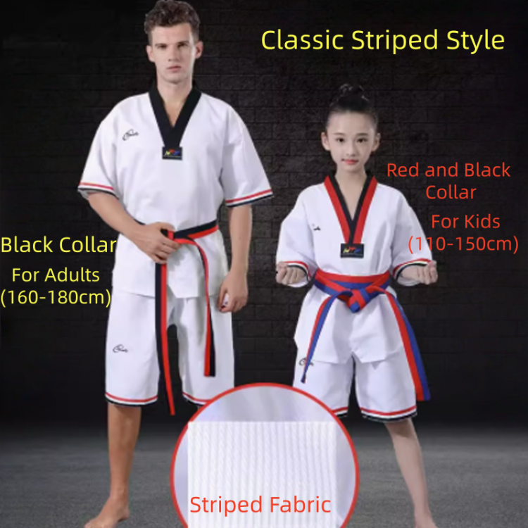 Classic Striped Style Taekwondo Uniform Classic Striped Style Taekwondo Uniform