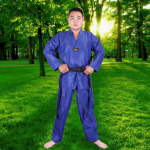 Blue Taekwondo Uniform with Large Checks Blue Taekwondo Uniform with Large Checks
