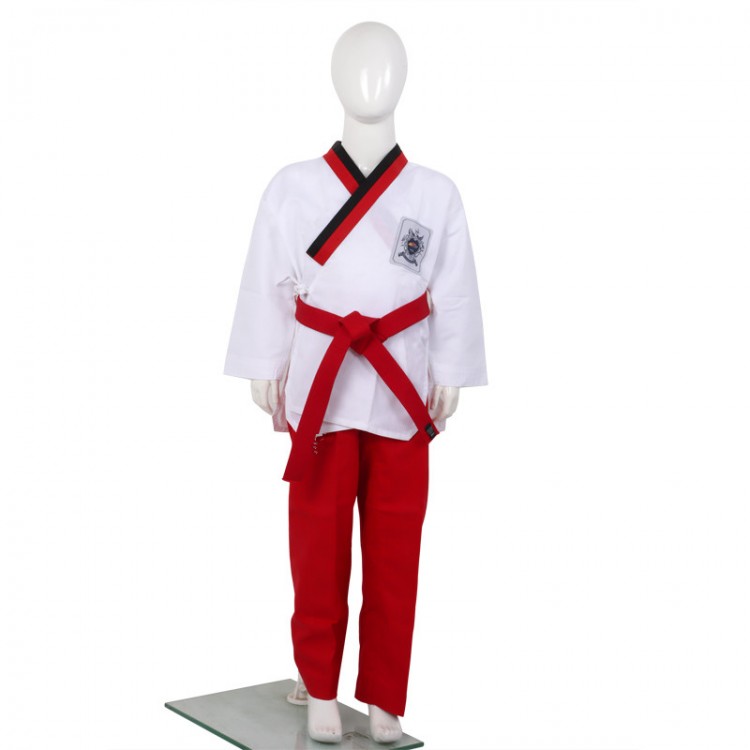  Poomsae Uniform (White Top + Red Pants)