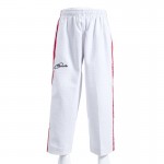 White Taekwondo Pants with Red Strpies White Taekwondo Pants with Red Strpies