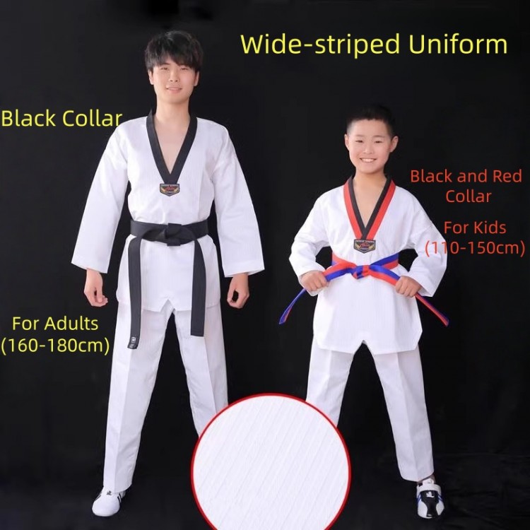 White Striped Taekwondo Uniform White Striped Taekwondo Uniform