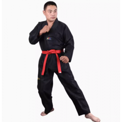 Black Taekwondo Uniform with Large Checks 
