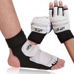 Taekwondo Hand Protectors+Foot Guards (White)