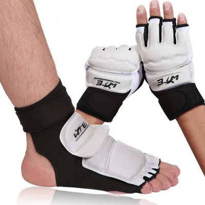 Taekwondo Hand Protectors+Foot Guards (White)