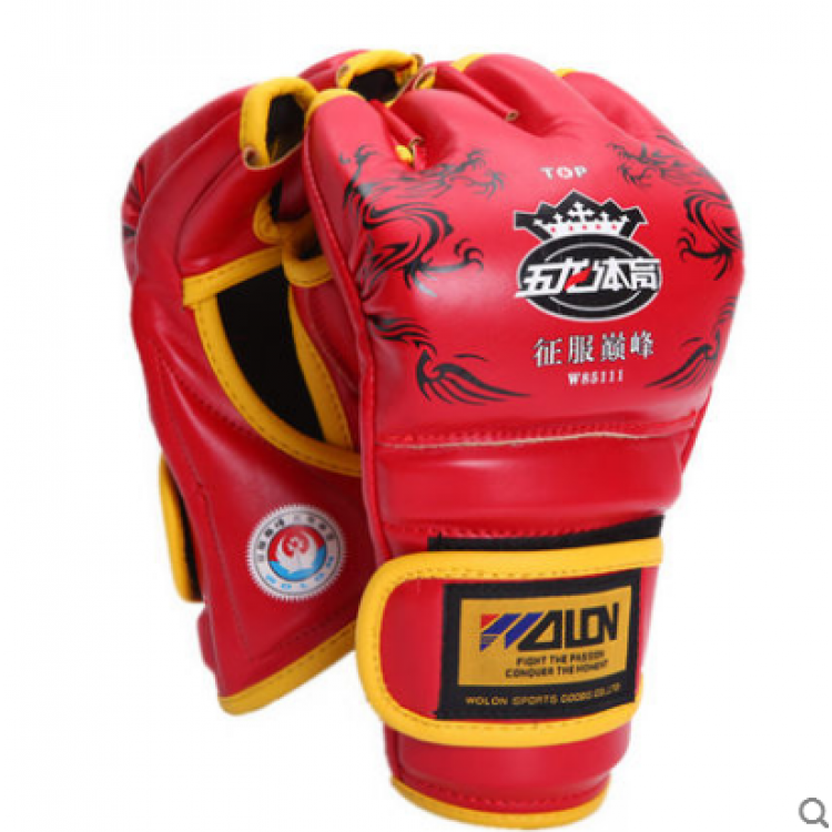 Wulong Dragon-Pattern Gloves (Red)
