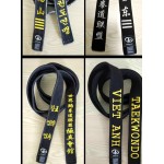 Taekwondo Black Belt - Instructor Grade Rank Embroidered Belt for Men, Suitable for Karate & Judo